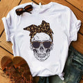 Women&#39;s T-shirt Harajuku Skull Deer Camouflage Burlap Turban T-shirt Clothes Short Sleeve Graphic T-shirt Tops in the Woods