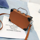 the BOOMBOX BAG - Unique Retro Radio Box Bag, Ladies Leather Handbag Shoulder Bag. Metal Handle Purse, Women's Crossbody Messenger