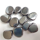 the HEMATITE STONE - Natural Decor Hematite Stone, Polished Accessories, Reiki Healing Stone, Crafts Natural Quartz Crystals