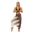 the BALLOON BOHO - Women's Drop Crotch Ankle Balloon Joggers, Cotton Boho Hippie Harem Pants, Casusal Oversized Palazzo Meditation Pants