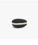 the CRYSTAL HEART - Luxury Diamond Inlay Heart Shape Crystal Clutch Purse, Stones Evening Wedding Party Shoulder Bag, Handle Rhinestone Mini Handbags