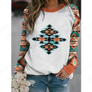 the BOHO FEATHERS - Feather 3D Print Crew Neck Fashion Casual Vintage Sweatshirts Pullovers