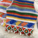 the HIPPIE BOHO - Bohemian Rainbow Knit Hooked Flower Hollow Out Sleeveless Summer Beachwear Colorful Camis