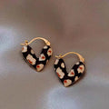 the SWEETHEARTS - Trendy Red Dripping Oil Heart Hoop Earrings for Women/Girls, Elegant Love Dangle Earrings Jewelry Gift