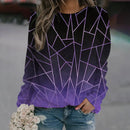 the FLORAL WHISPER - Casual and Fashionable Flower Pattern Printed Round Neck Casual Long Sleeved Shirts for Women