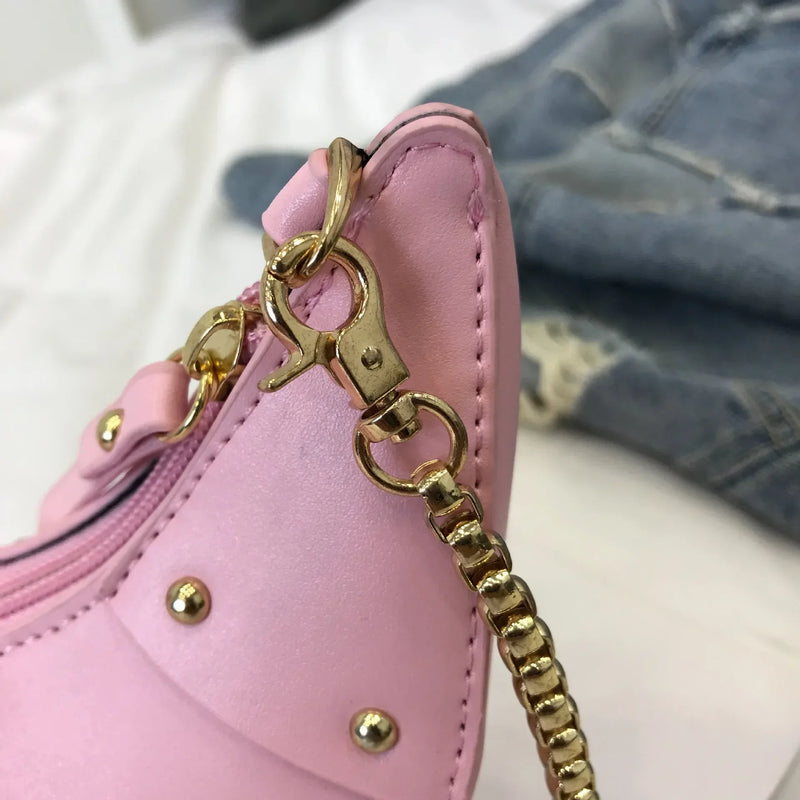 the DINO-MYTE - Trend Fashion 3D Dinosaur Design Rivets PU Leather Chain Purse, Shoulder Bag Tote, Crossbody Mini Messenger Bag