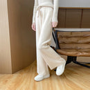 the CASUAL BOHO - Autumn/Winter Knitted High Waist Casual and Loose Straight Leg Pants