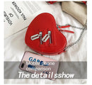 the GOTHIC HEART - Gothic Heart Blade Zipper Chain Crossbody Bags for Women/Girl, Casual Shoulder Purses Handbags