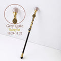 1PC 12 Constellation Crystal Stone Wand Magic Gem Healing Home Decor Easter Halloween Creative Gifts 2023 New Arrivals