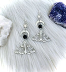 the BUG LIFE - Fashion Moon Star Elegant Moth Insect Creative Bohemian Silver Color Copper Dangle Earrings for Women