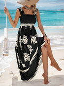 the PALM BEACH - Casual Bohemian Summer Loose Sleeveless A-Line Long Boho Casual Midi Dress
