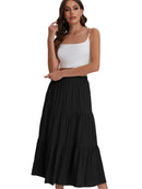 the SWING SKIRT - Summer Bohemian Pleated A-Line Flowing Swaying Layered Long Skirt