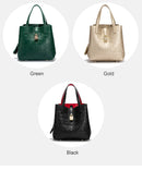 the BOHO BAG - Classic Style Fashion Retro Craft Women's Handbag, Letter Printed Metal Accessories Large Capacity Solid Color