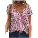 the PAINTED EASEL - Oversized Fashion Short Sleeve 3D Flower Print Loose Casual Female Clothing T-Shirts