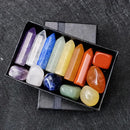 the CHAKRA GIFT BOX - Natural Stone Crystal Gemstone, Chakras Healing Quartz, Mineral Ornament, Home Decoration High Quality Gifts Box 14/10/8/7 PCS/Set