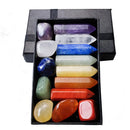 the CHAKRA GIFT BOX - Natural Stone Crystal Gemstone, Chakras Healing Quartz, Mineral Ornament, Home Decoration High Quality Gifts Box 14/10/8/7 PCS/Set