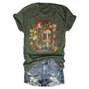 the MUSHROOM DREAM - Mushroom Graphic Short Sleeve Casual Round Neck Graphic Printed T-Shirts for Women