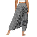 the HAREM BOHO - Bohemian Harem Pants Elastic Waist Wide Leg Long Pant Vintage Printed Trousers