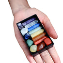 the CHAKRA GIFT BOX - Natural Stone Crystal Gemstone, Chakras Healing Quartz, Mineral Ornament, Home Decoration High Quality Gifts Box 14/10/8/7 PCS/Set