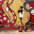 the SHAGGY - Women's Wool Plush Shoulder Bags, Hot Girls Faux Fur Drawstring Bucket Bag, Fashion Female Furry Purse Tote Handbags