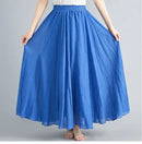 the 50's RETRO - Elegant Vintage Bohemian Fashion Cotton Linen Long Skirt
