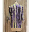 the RAINDROP - Women's Vintage Print Hollow Lace Patchwork Elegant Spring/Summer Trendy Casual V-Neck 3/4 Sleeve Loose Blouse Tops