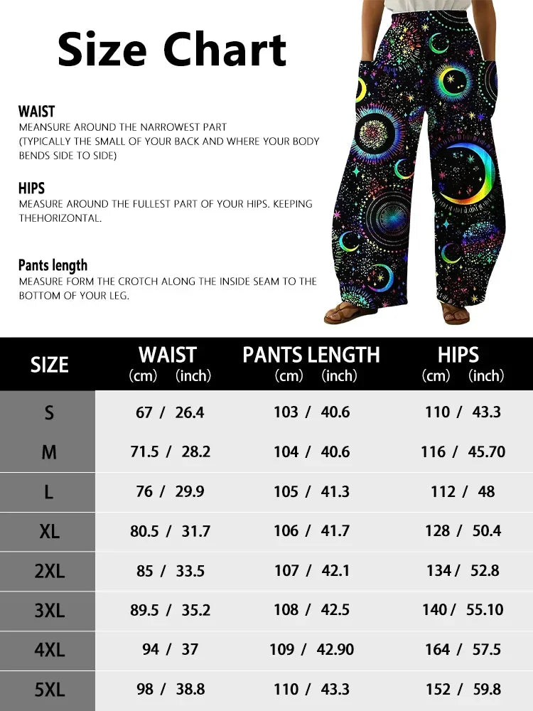 Cartoon Fun Cat Color 3D Printed Women's Double Side Pocket Pants Urban Street Fashion Women's Bloomers Casual Loose Long Style