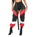 the CHAPS - Women's Festival Rave Pants Chaps Sexy Bottomless Hollow Out Patchwork Solid Loose Fit Buckle Trousers for Club Wear