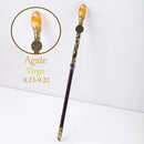 the CONSTELLATION SCEPTER - 1Piece 12 Constellation Crystal Stone Wand, Magic Gem Healing, Home Decor, Easter Halloween Creative Gifts