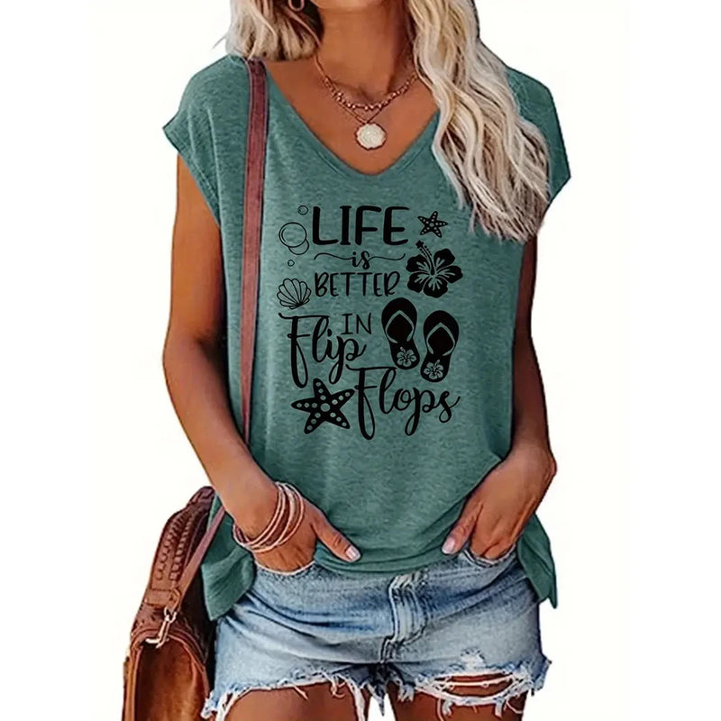 New Women's Sleeveless Vest Summer Tank Tops Fashion Letter Printed Top Spring And Summer Sleeveless T-Shirt Beach Women Clothes