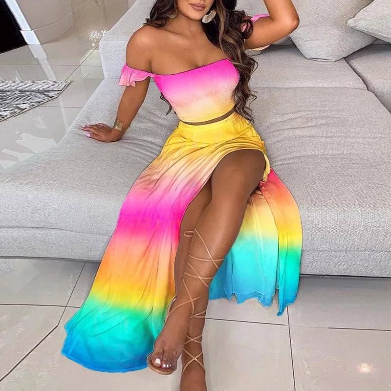 Elegant Women's Dresses Combination Sexy Sets Summer Bohemian Set For Women 2 Piece Sets Women Outfit Summer 2024 Костюм С Юбкой