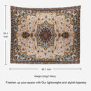 the PERSIAN RUG - Round Mandala Blue/Grey Tapestry Eastern Oriental Persian Textile Pattern Wall Hanging, Large Tapestry Decorations