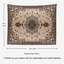 the PERSIAN RUG - Round Mandala Blue/Grey Tapestry Eastern Oriental Persian Textile Pattern Wall Hanging, Large Tapestry Decorations