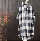 the PLAID BOHO - Women's Elegant Plaid Cotton Chic Blouses