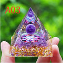 the ORGONE PYRAMID - Crystals Stone Orgone Pyramid Energy Generator, Natural Amethyst Peridot Reiki Chakra Meditation Tool, Room Decor Christmas Gifts