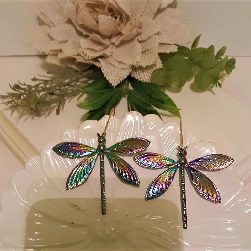 the DRAGONFLY - Colorful Alloy Dragonfly Earrings Jewelry Gift