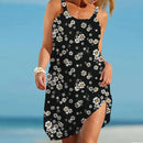 the SUNFLOWER - Summer Sunflower Beach Dress 3D Print Vacation Party Sundress Casual Sleeveless Beachwear Dress