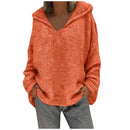 the ASPEN - Women's Winter/Autumn Solid Color Long Sleeve Braided Hooded Oversized Knitted Boho Pullover Sweaters