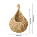 the WOVEN - 1PC Hanging Fruit Basket, Boho Jute Hanging Organizing Baskets, Handwoven Decorative Kitchen Fruit Vegetable Storage Baskets