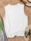 the WILD SPIRIT SWEET SOUL - Women's Causal Cow Head Print Sleeveless Casual Tank Top for Summer/Spring