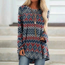 the MANDALA - Vintage European Pattern 3D Print Fashion Long Sleeve Tops for Women