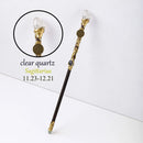 the CONSTELLATION SCEPTER - 1Piece 12 Constellation Crystal Stone Wand, Magic Gem Healing, Home Decor, Easter Halloween Creative Gifts