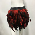 Harajuku Style Fluffy Feather Burning Festival Rave Skirts Elastic Waist Carnival Nightclub Outfit Women Mini Skirts Plus Size