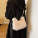 the FUR BALL - Plush Shoulder Bag, Women Soft Fluffy Crossbody Bag, Faux Fur Luxury Handbag, Winter Women's Bag, Clutch Purse for Women