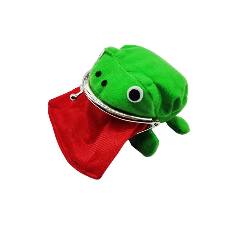 the FROGGY - Frog Coin Purses Cartoon Wallet Pouch, Anime Manga Shape Fluff Clutch Cosplay Cute Wallet Purse, Coin Holder Girls Gift