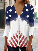 the VINTAGE BOHO - Women's Spring/Autumn Vintage Floral Print Knitted Cardigan Fashion Elegant V-Neck 3/4 Sleeve Tunic Sweater Coats