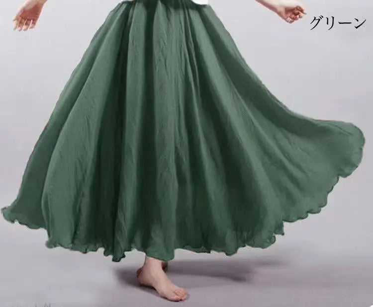 Fashion Clothes Women Clothing Skirts Vintage Y2k Elegant Streetwear Bohemian Cotton Linen Casual Vestido De Festa Long Skirt