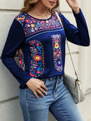 the BOHO BEAUTY - Spring/Summer Bohemian Print Long Sleeved Shirt for Women