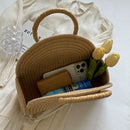 the BOHO TACO - Handwoven Shoulder Purse Chic Cotton Rope Holiday Travel Handbag, Retro Rattan Bag Vacation Bag for Women and Girls