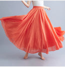 the 50's RETRO - Elegant Vintage Bohemian Fashion Cotton Linen Long Skirt